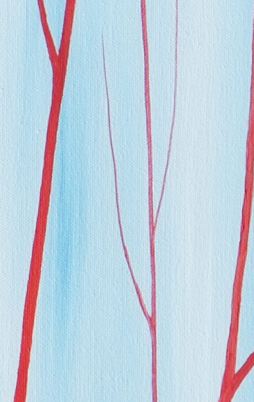 red branched blue sky | New Life Original Oil Painting | Emmeline Craig