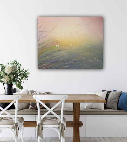 dancing spitit of spring giclee by Emmeline Craig in dining room