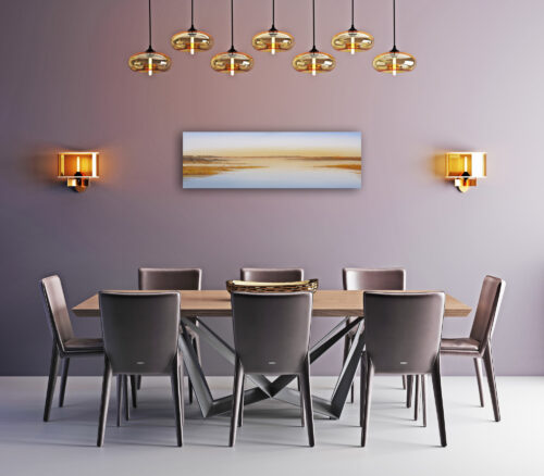 untethered giclee print in dining room