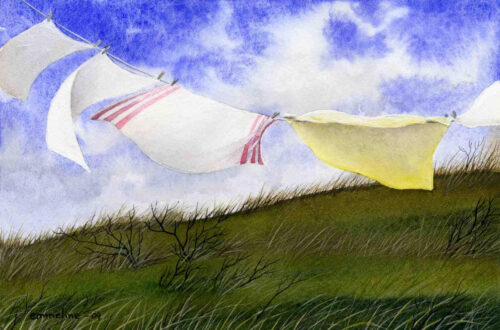 Laundry in the Wind Giclee Print | Emmeline Craig