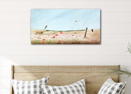 Poppy field giclee print by Emmeline Craig