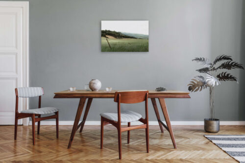 The fallen fence giclee in dining room