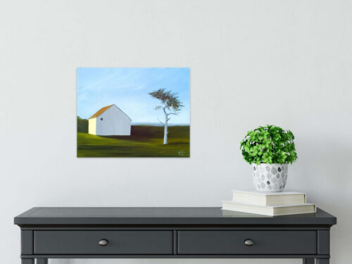 barn with tree giclee by Emmeleine Craig