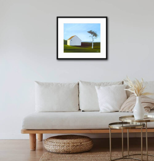 with tree paper giclee black frame