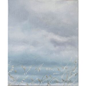 Wild grasses in turbulent weather
