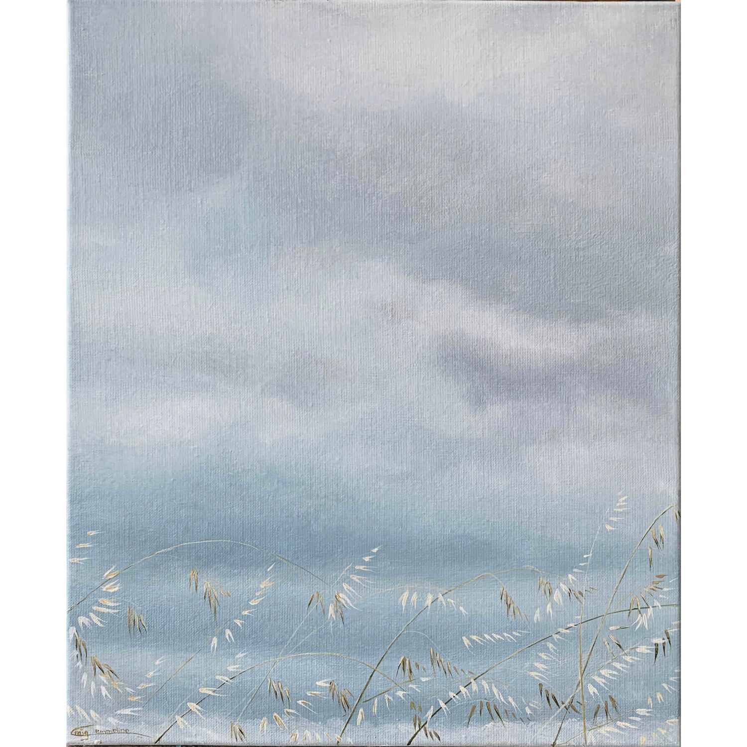 Wild grasses in turbulent weather